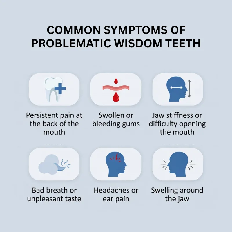 Common Symptoms of Problematic Wisdom Teeth