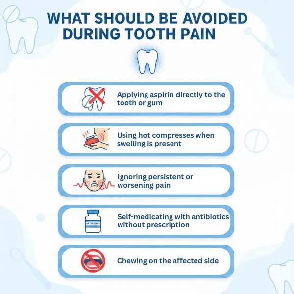 What Should Be Avoided During Tooth Pain
