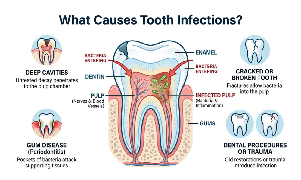 What Causes Tooth Infections?
